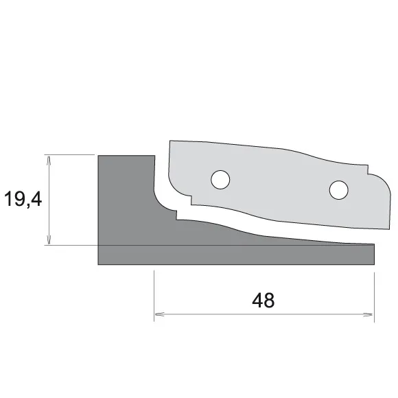 IGM Profilový nůž pro F631 - typ B, spodní braní